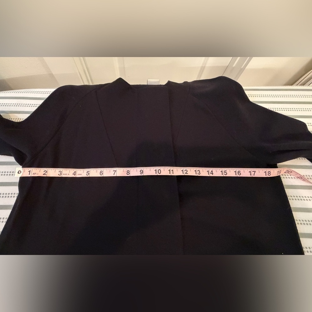 CAbi Black Longline Sweater Jacket with Faux Leather-Trim Pockets - Picture 11 of 12